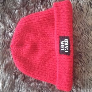 Low Card Skateboarding Beanie - Red